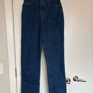 Abercrombie & Fitch Women's Straight Leg Jeans - Dark Blue